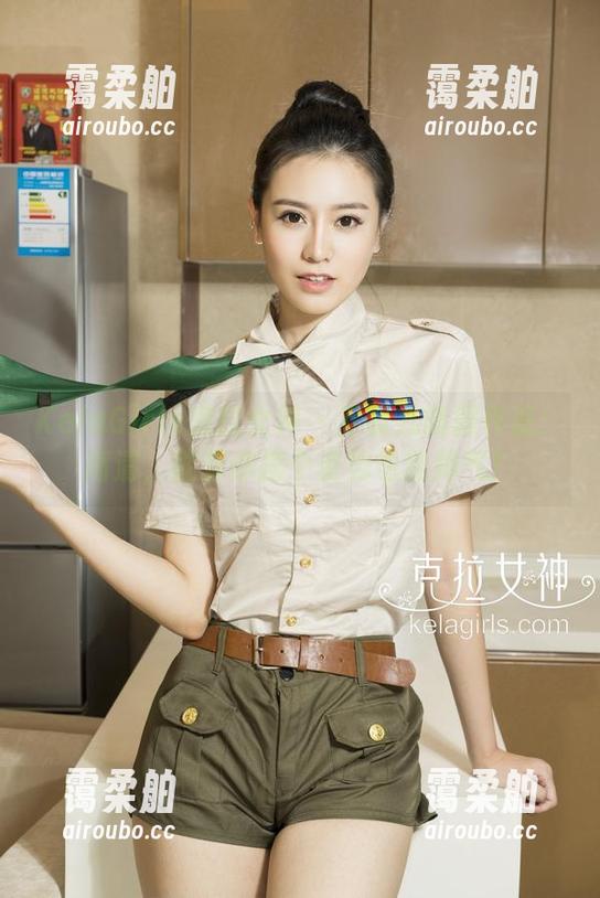 KelaGirls克拉女神 - 乔馨儿制服作品：高清，就算你摆个姿势也能帅气！