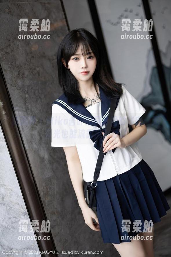 语画界 - Miko酱吖校园套图的秘密：无圣光也能流露出小顽皮